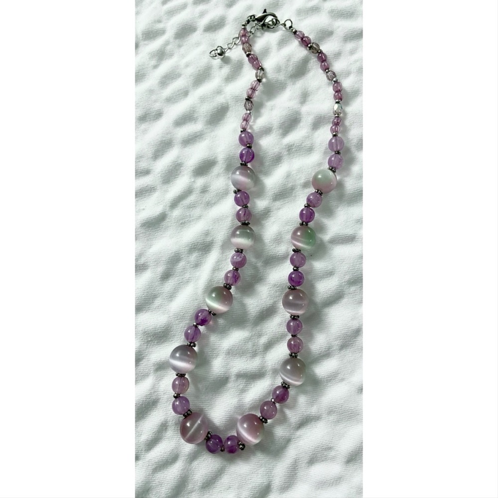Necklace-Pink Necklace 17"